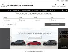 Tablet Screenshot of lutherinfiniti.com